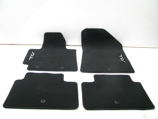 NEW - OEM B2F14AC000 4-Piece Black Carpet Floor Mat Set For 2014-2018 Kia Soul