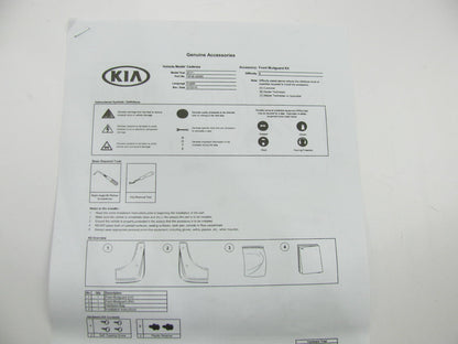 NEW Front Splash Guards / Mud Flaps OEM For 2017-2020 Kia Cadenza F6F46AK000