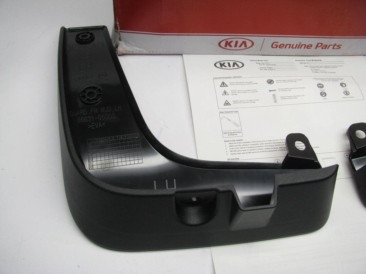 NEW Front Splash Guard Mud Guards G5F46AK000 Genuine OEM For 2017-2022 Kia Niro