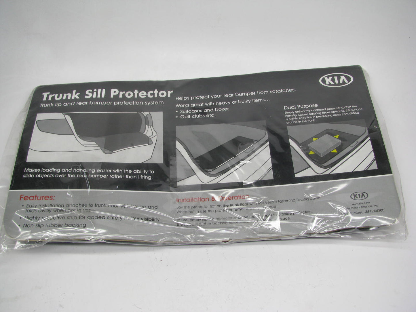 NEW - OEM J5F12AU300 Trunk Sill Protector For 2018-2023 Kia Stinger