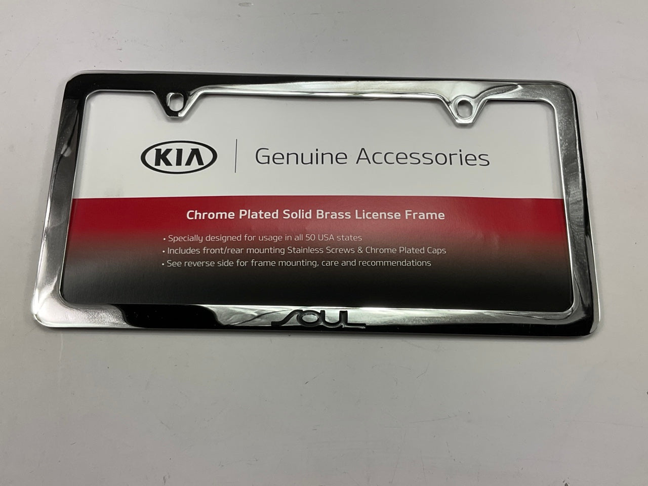 NEW Chrome Plated License Plate Frame OEM For 2009-2024 Kia Soul K0F39AM000