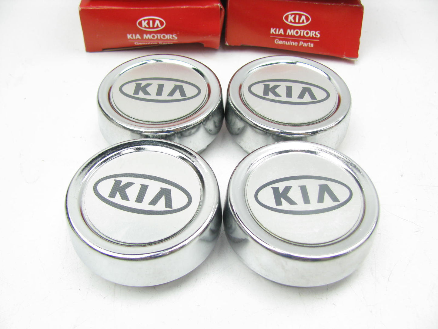 (4) NEW GENUINE Wheel Center Caps OEM For 00-05 Kia Rio KK37037190B