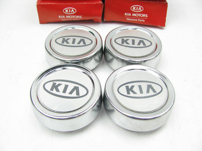 (4) NEW GENUINE Wheel Center Caps OEM For 00-05 Kia Rio KK37037190B