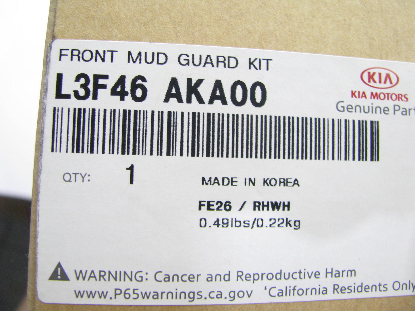 NEW GENUINE Front Splash Guards / Mud Flaps OEM For 2021-2024 Kia K5