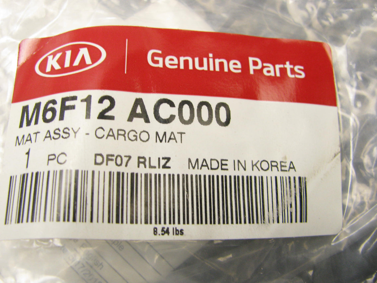 NEW GENUINE - OEM M6F12AC000 Rear Cargo Mat For 2019-2021 Kia Forte