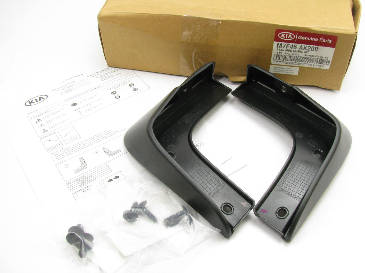 NEW Rear Splash Guards / Mud Flaps OEM For 2019-2024 Kia Forte M7F46AK200