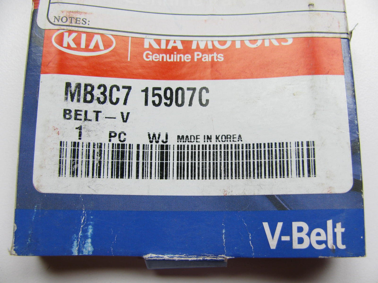 NEW - OEM MB3C715907C Power Steering Belt For 2001-2005 Kia Rio