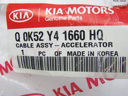 NEW - OEM Q0K52Y41660HQ Throttle Gas Accelerator Cable For 2002-2005 Kia Sedona