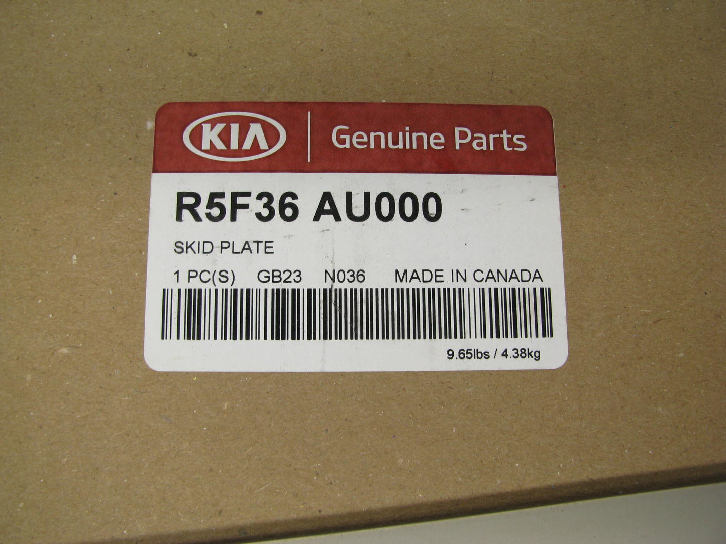 NEW - OEM Genuine R5F36-AU000 Front Skid Plate For 2021-2011 Kia Sorento