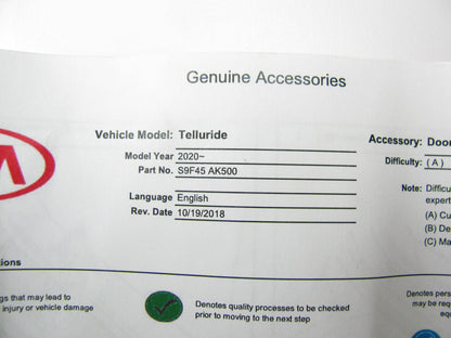 NEW Aluminum Door Sill Plates Kit OEM For 2020-2023 Kia Telluride S9F45AK500