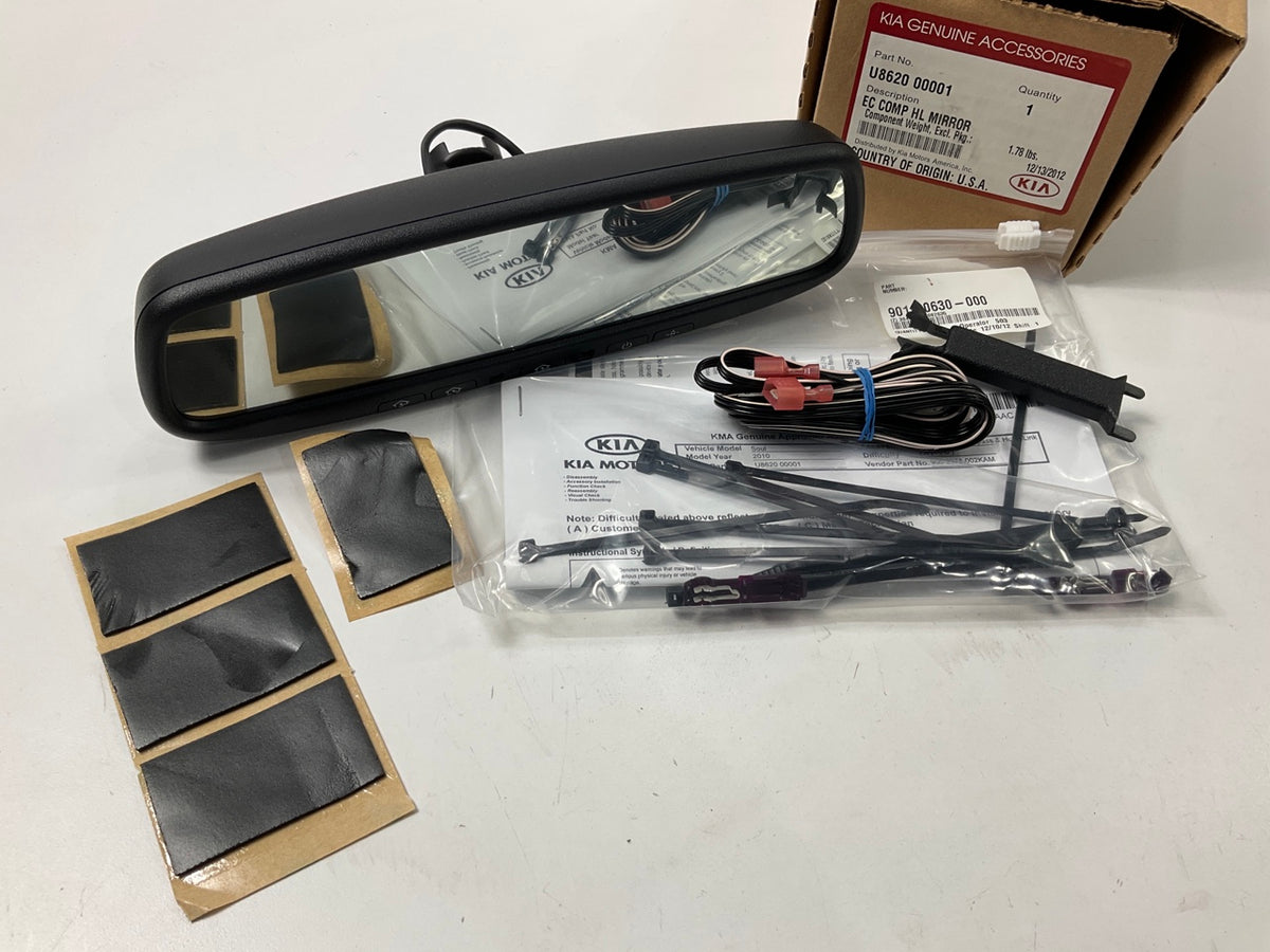 NEW Auto Dimming Mirror W/ Homelink & Compass OEM For 11-13 Kia Soul U862000001