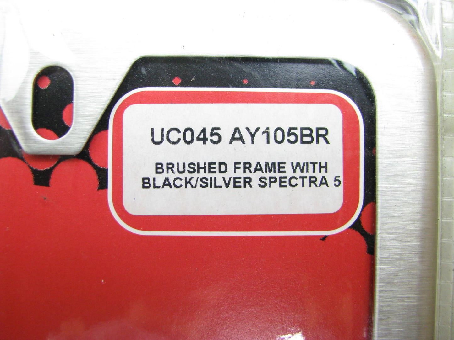New OEM Black Silver License Plate Frame For 05-07 Kia Spectra5 UC045AY105BR