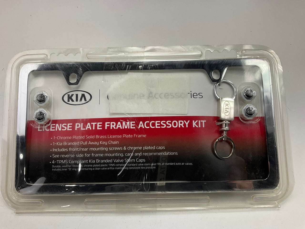 Chrome Plated License Plate Frame Kit With Bonus Keychain OEM For Kia UM012AY106