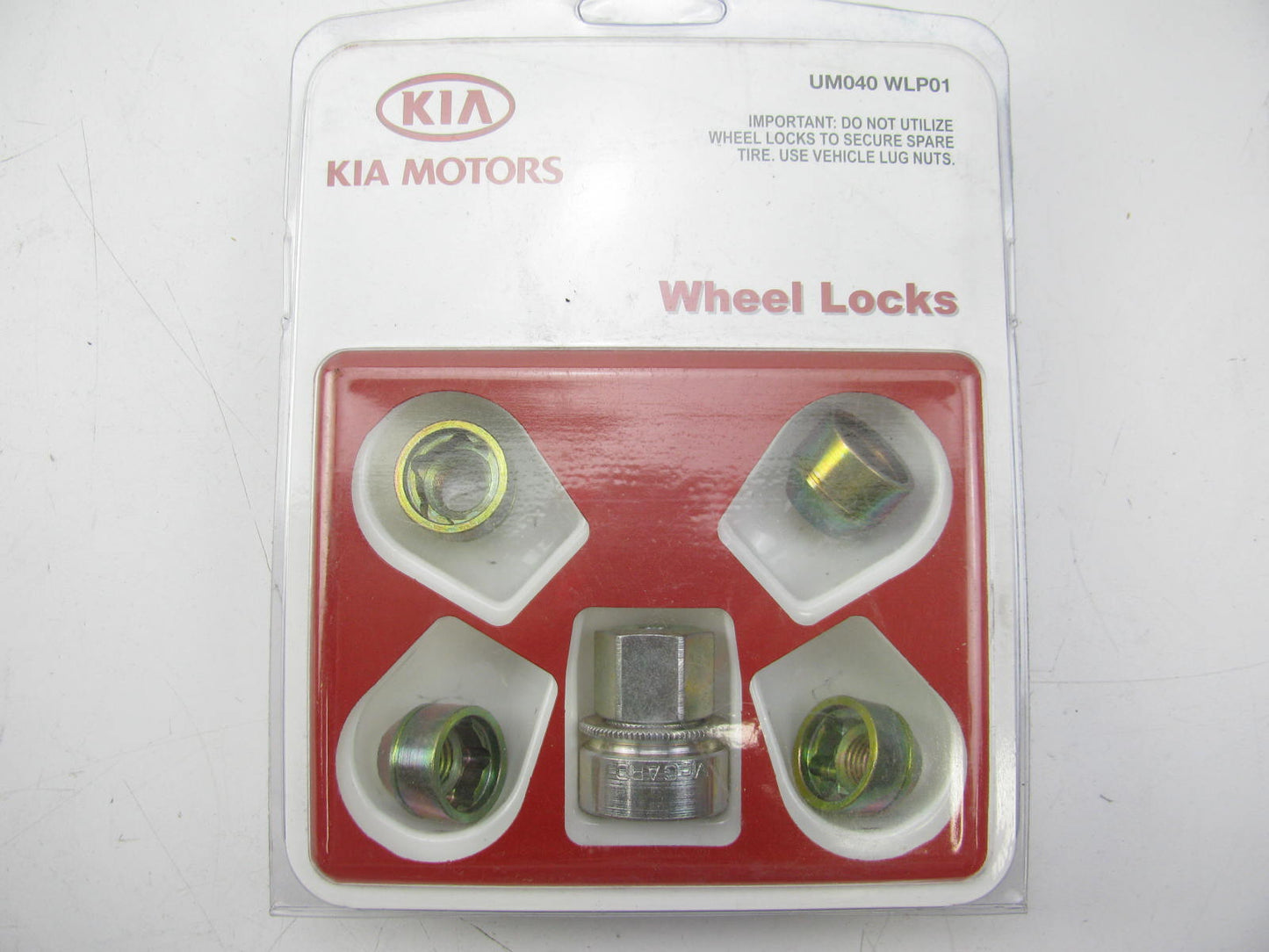 NEW - OEM UM040WLP01 Wheel Lock Kit For 2016-2018 Kia Sorento