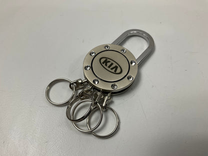 NEW Keychain Multiple Key Holder, Round W/ Crystal OEM For Kia UM090AY704