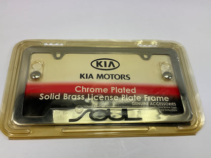 NEW CHROME Plated License Plate Frame OEM For Kia Soul UR010AY100UL