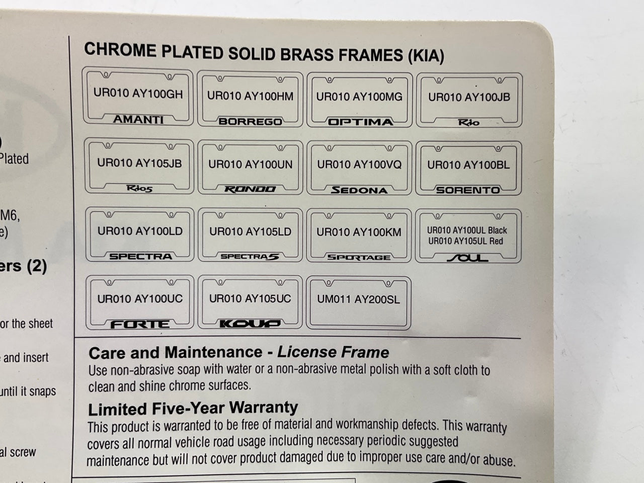 NEW CHROME Plated License Plate Frame OEM For Kia Soul UR010AY100UL