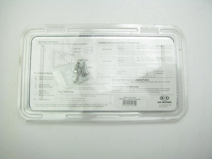 NEW - OEM UR010AY100VQ Chrome License Plate Frame For 2002-2023 Kia Sedona