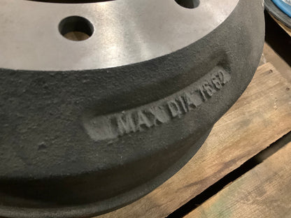 (2) KIC 52020-01 Premium Brake Drums, Cast Iron, Inboard, 16.5''x7'' (16-1/2''x7'')