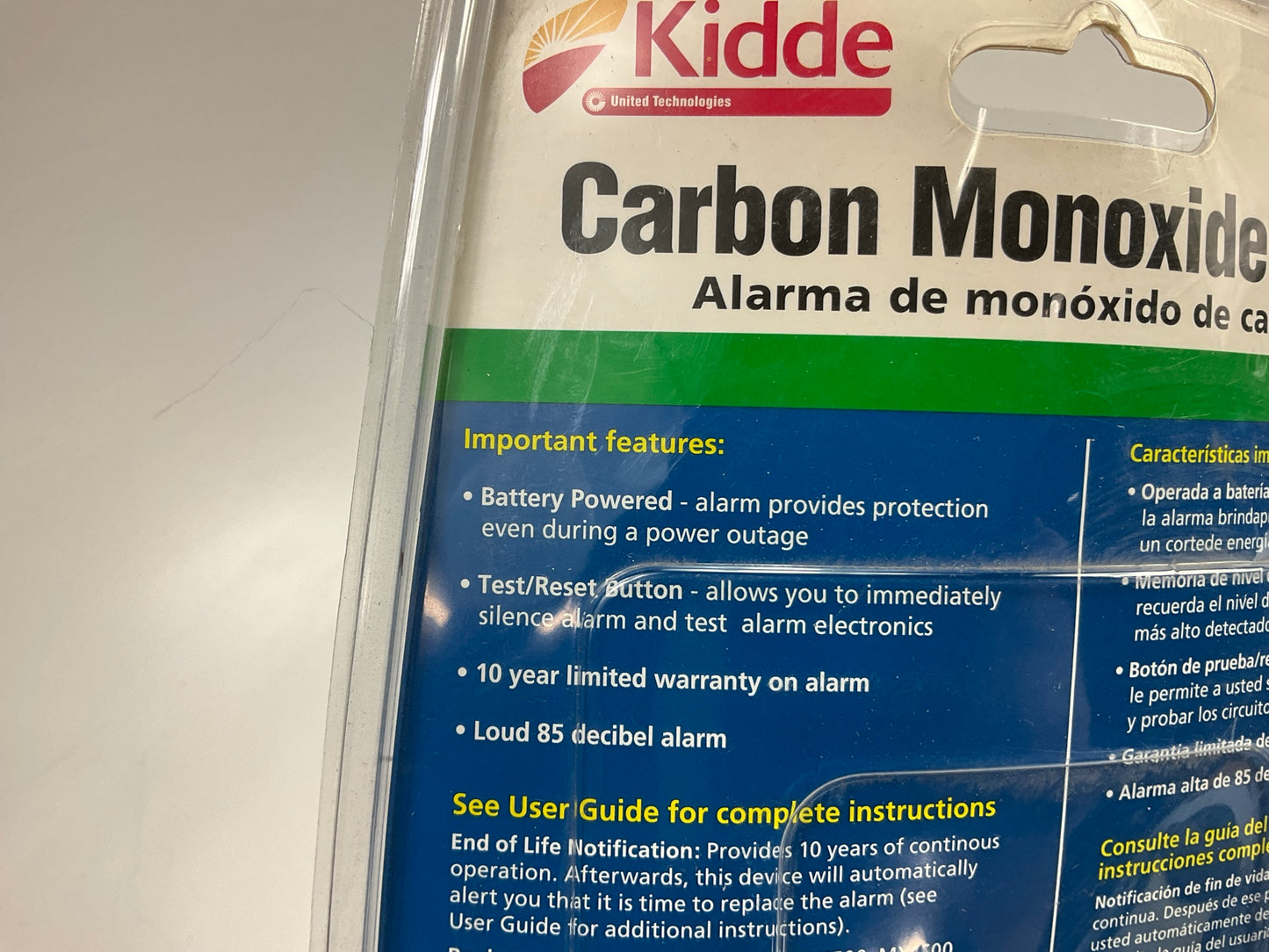 Kidde Carbon Monoxide Detector, Battery Powered CO Alarm With LEDs Test-Reset