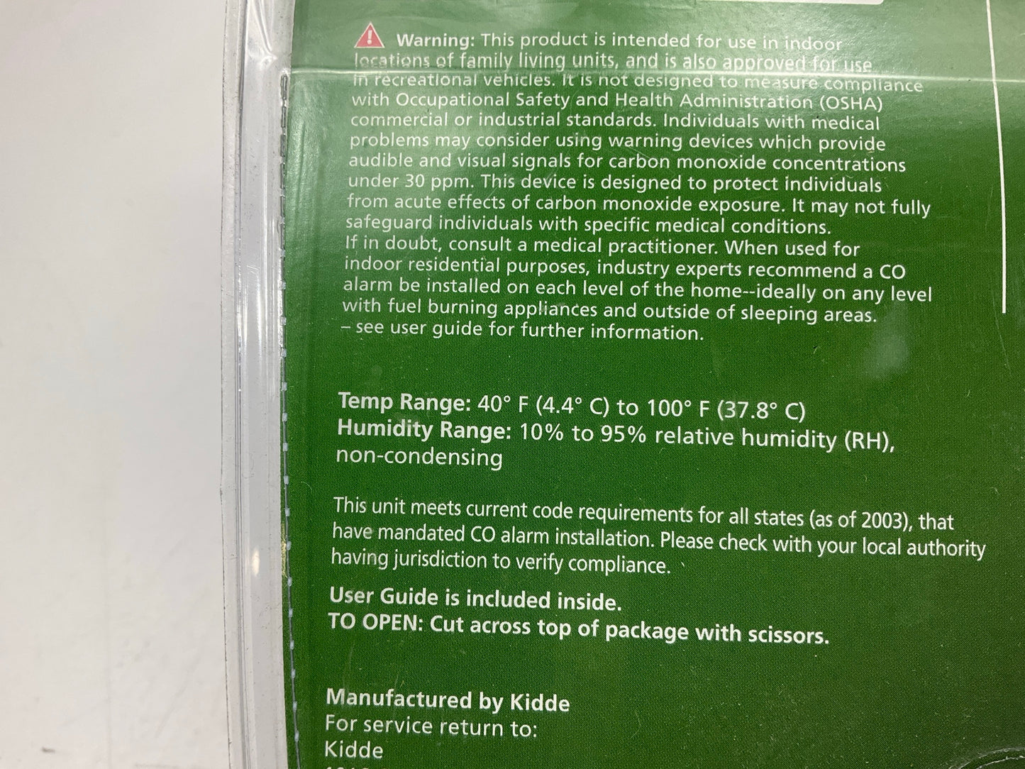 Kidde 21026855 / KN-COB-B-LPM Battery Operated Carbon Monoxide Alarm