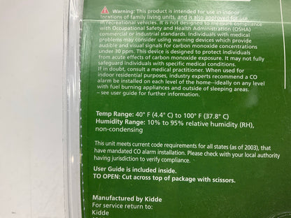 Kidde 21026855 / KN-COB-B-LPM Battery Operated Carbon Monoxide Alarm