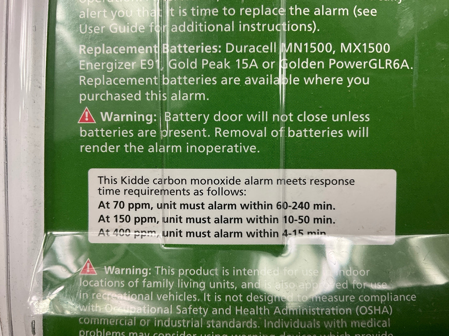 Kidde 21026855 / KN-COB-B-LPM Battery Operated Carbon Monoxide Alarm