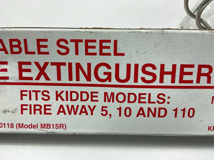 Kidde 420118 Steel Fire Extinguisher Bracket W/ Strap, Fire Away Model: 5,10,110