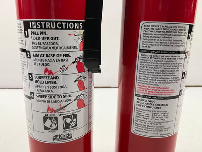 (2) Kidde 440161 Fire Extinguisher 2.5 Lbs.,bc/fc10, With Plastic Bracket