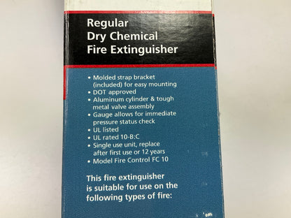 (2) Kidde 440161 Fire Extinguisher 2.5 Lbs.,bc/fc10, With Plastic Bracket