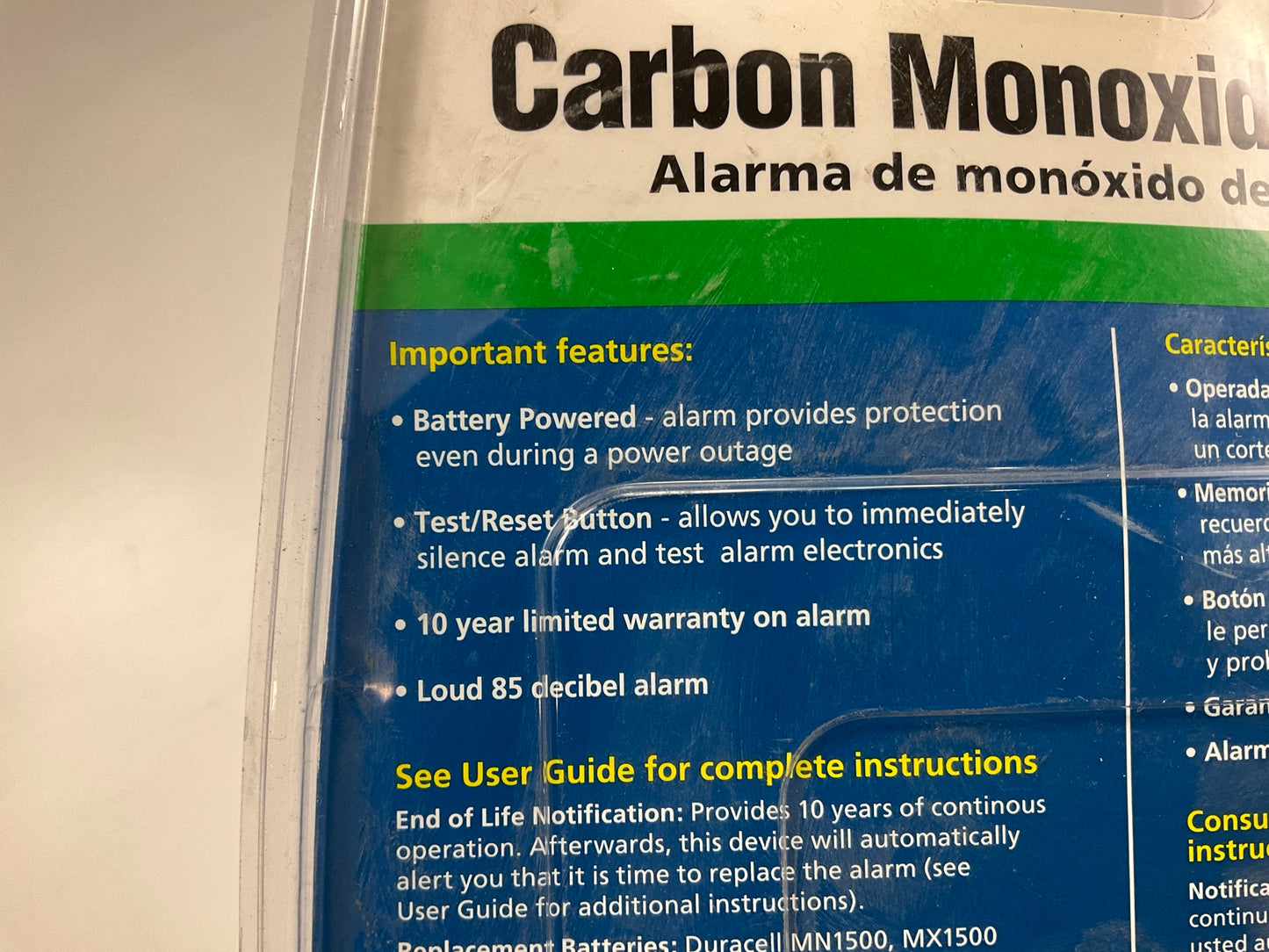Kidde KN-COB-LP2 Carbon Monoxide Alarm Battery Operated - (OLD) BATTERIES AS IS