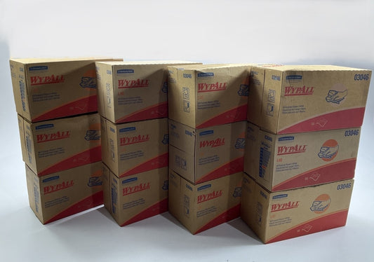 12 Packs - Kimberly 03046 Wypall L40 Industrial All-purpose Wipe Towels