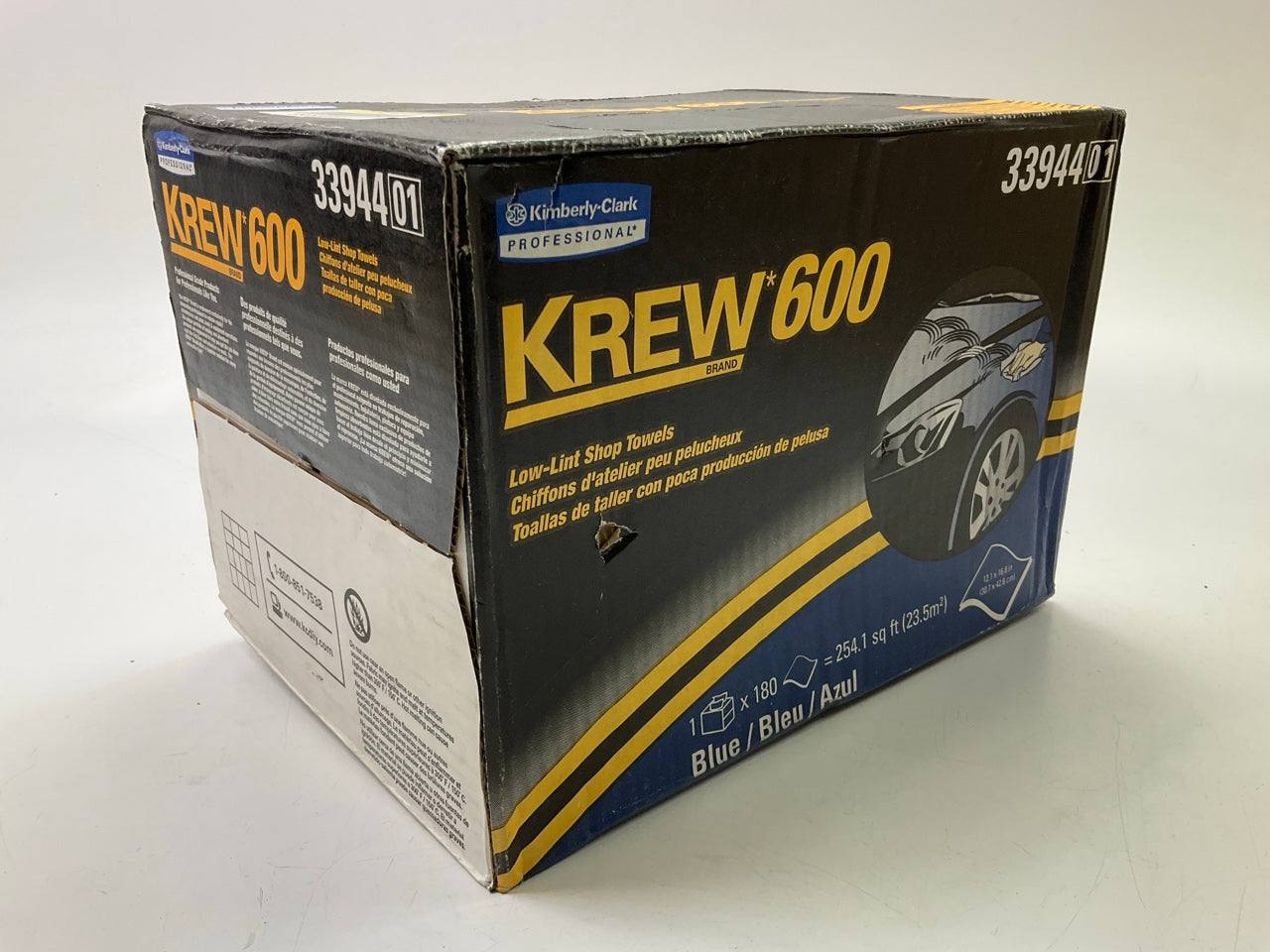 Krew 600 Low-Lint 1-Ply Heavy Duty Shop Towels (Box Of 180 Sheets) 12.1''x16.8''