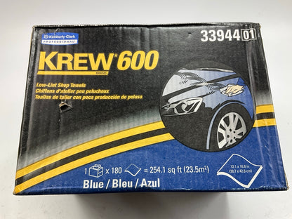Krew 600 Low-Lint 1-Ply Heavy Duty Shop Towels (Box Of 180 Sheets) 12.1''x16.8''