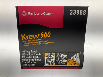 KREW 500 Heavy-Duty Shop Towels - 10 Boxes Of 100 Each (1,000 Towels Total)