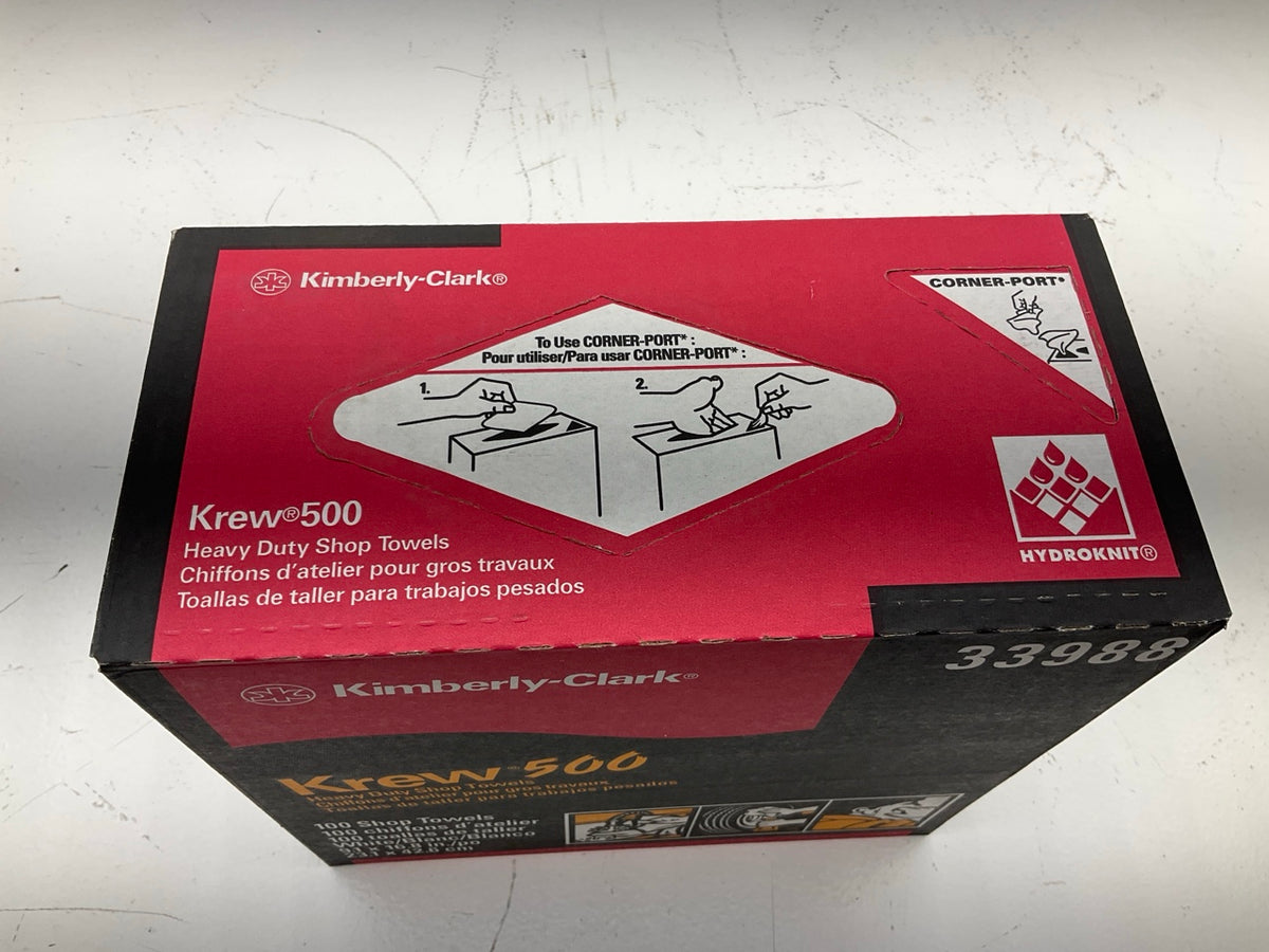 KREW 500 Heavy-Duty Shop Towels - 10 Boxes Of 100 Each (1,000 Towels Total)