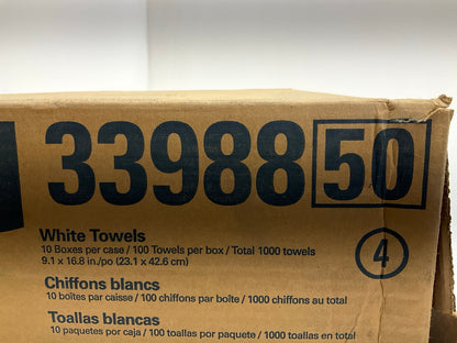 KREW 500 Heavy-Duty Shop Towels - 10 Boxes Of 100 Each (1,000 Towels Total)