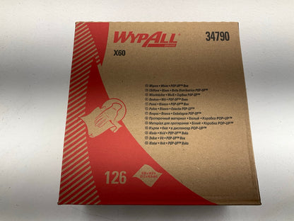 Kimberly 34790 White Wypall X60 Shop Towels Full Case, 10 Boxes