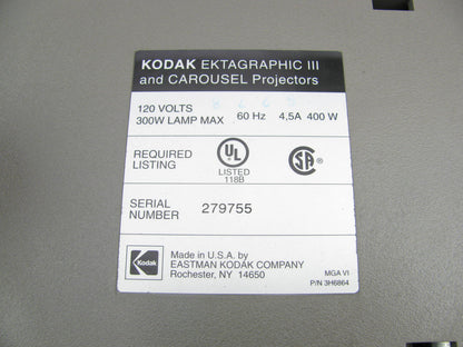 NEW IN BOX - Vintage Kodak Ektagraphic III Slide Projector  182-7591