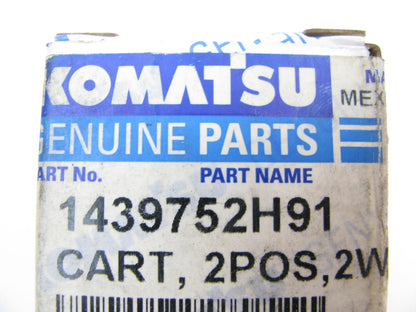 NEW - OEM Komatsu 1439752H91 Cartridge 2 Position 2 Way For GD650A-2CY GD750A-1