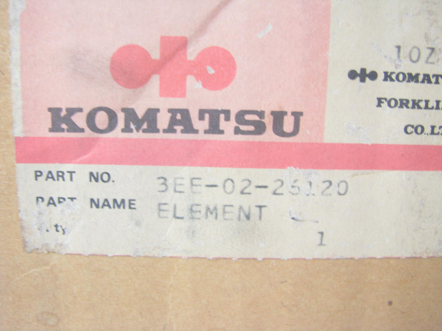 Genuine Komatsu 3EE-02-26120 Air Filter