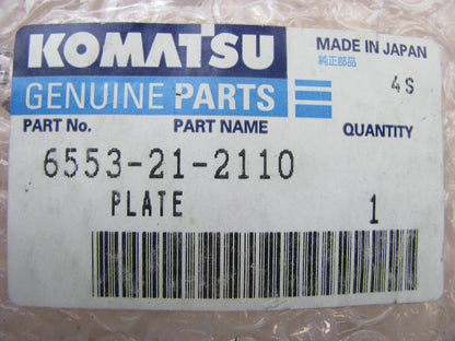 NEW GENUINE OEM For Komatsu 6553-21-2110 Fuel Injection Pump Plate