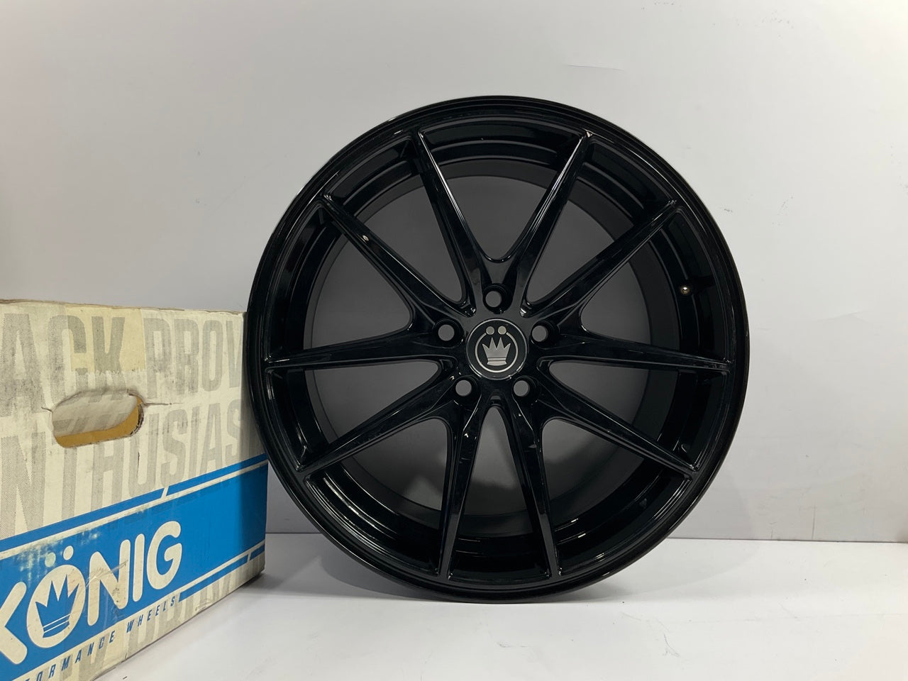 DAMAGED - KONIG OS78510455 Alloy Rim 17''x8'' 5X100 Offset 45mm Gloss Black Wheel
