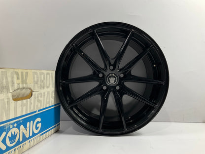 DAMAGED - KONIG OS78510455 Alloy Rim 17''x8'' 5X100 Offset 45mm Gloss Black Wheel