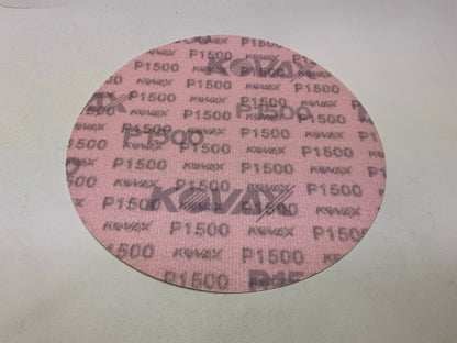 Kovax 7781500 Yellow-Film 6'' Super-Tack Sanding Discs Grade P1500, 50 / Box