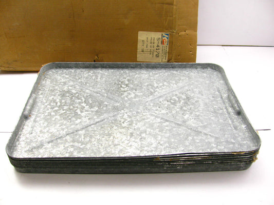 (10 Pcs) Kp 5-4170 Galvanized Steel Drip Pan Tray - 17-1/2'' X 25-3/4''