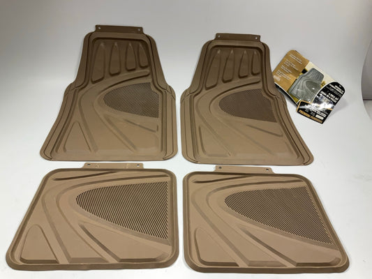 Kraco 240 4-Piece TAN Rubber Floor Mats, Universal, Truck & SUV & Car