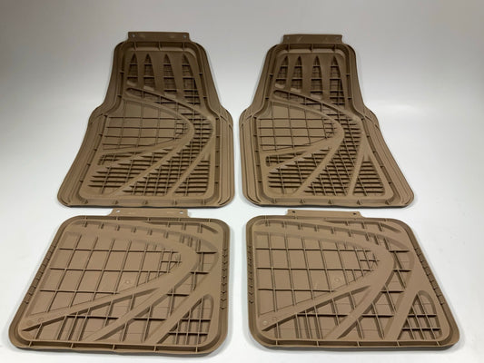 Kraco 240 4-Piece TAN Rubber Floor Mats, Universal, Truck & SUV & Car