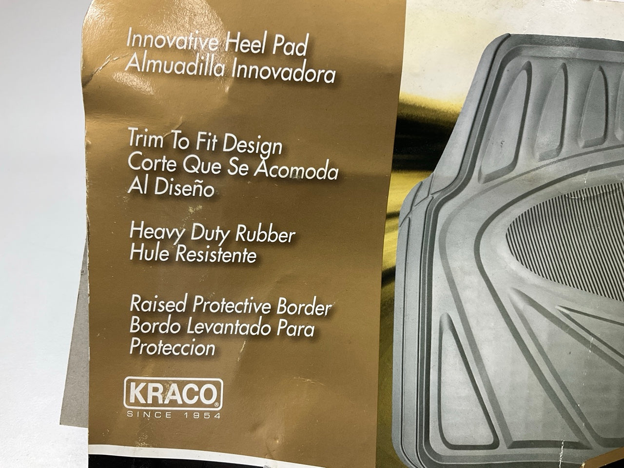 Kraco 240 4-Piece TAN Rubber Floor Mats, Universal, Truck & SUV & Car