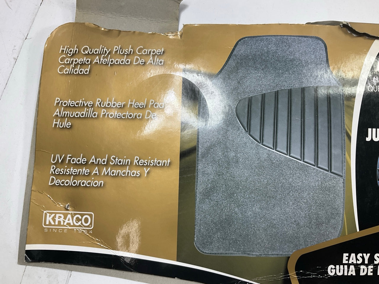 Kraco 350 Tan Universal Floor Mat Carpet Set, Front & Rear